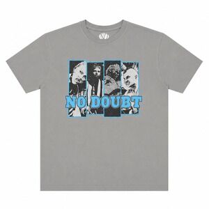 No Doubt Band Graphic T-Shirt Grey Blue Gwen Stefani Ska Punk Rock Tee